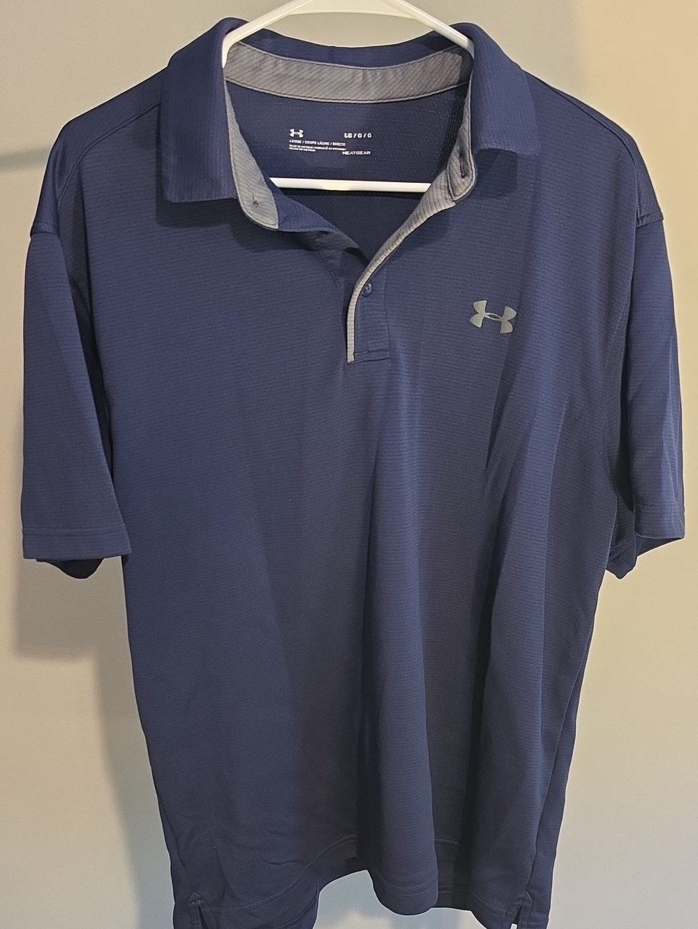 Under Armour Men's Navy Blue Performance Polo Large
